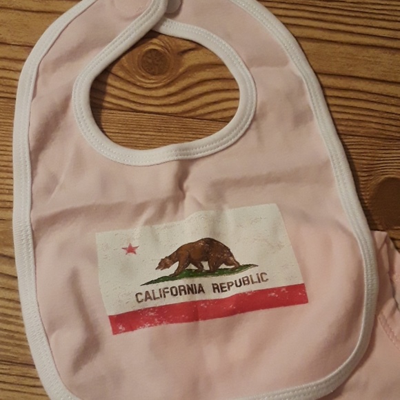 🇺🇲 California Republic onesie bib pink 6 month - Picture 3 of 4